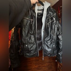Jou Jou black faux leather jacket